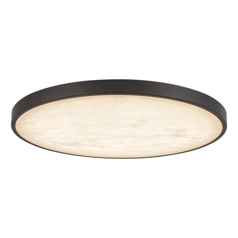 Kuzco Evelyn 15" Blk Dim LED Flush Mount, Matte Black/Alabaster - FM653015MBAR