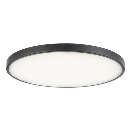 Kuzco Evelyn 15" Black Dimmable LED Flush Mount, Matte Black/Alabaster