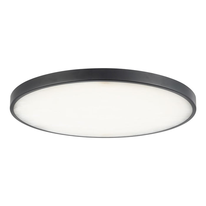 Kuzco Evelyn 15" Black Dimmable LED Flush Mount, Matte Black/Alabaster