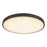 Kuzco Evelyn 15" Black Dimmable LED Flush Mount, Matte Black/Alabaster