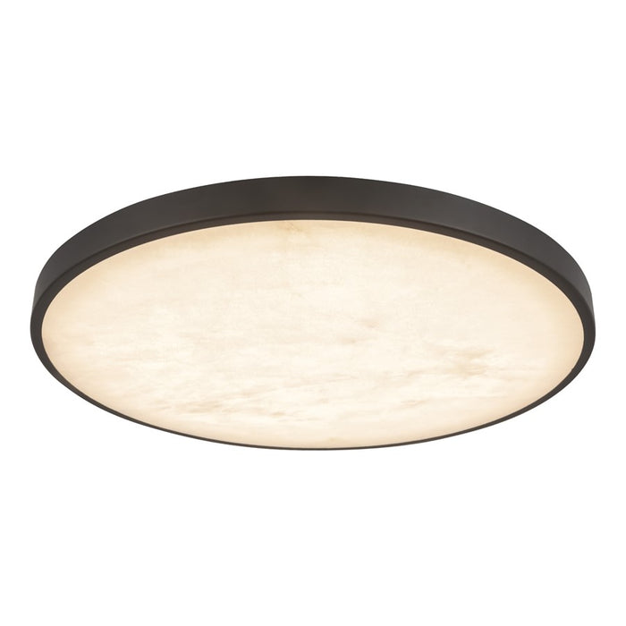 Kuzco Evelyn 15" Black Dimmable LED Flush Mount, Matte Black/Alabaster