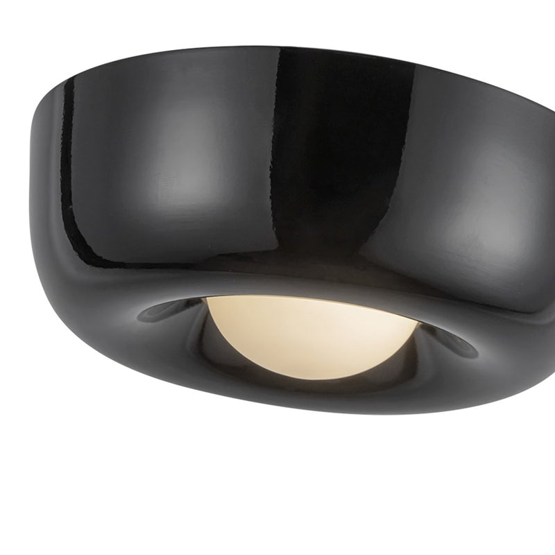 Kuzco Hayden 6" LED Flush Mount, Glossy Black