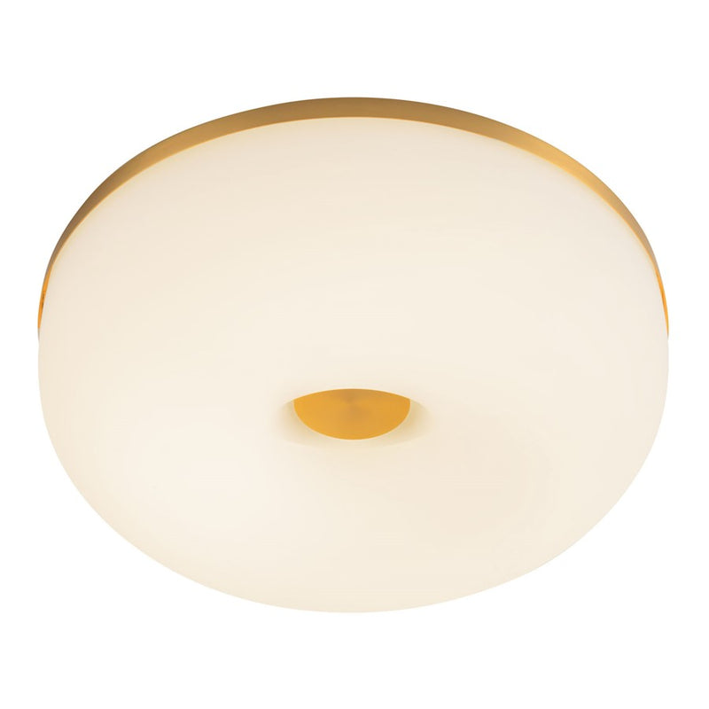 Kuzco Jada 12" Gold Dim LED Flush Mt, Brushed Gold/Opal Glass - FM69012-BG-OP