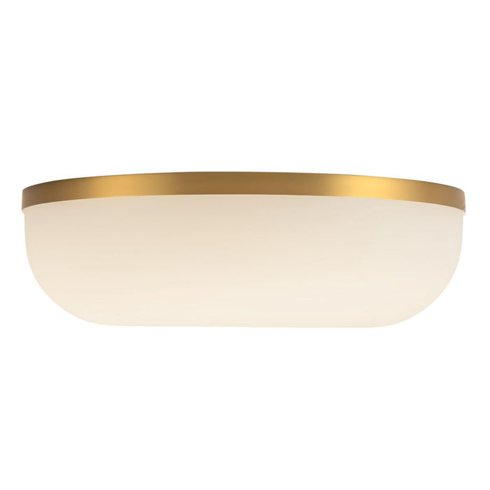 Kuzco Jada 12" Gold Dimmable LED Flush Mount, Brushed Gold/Opal Glass