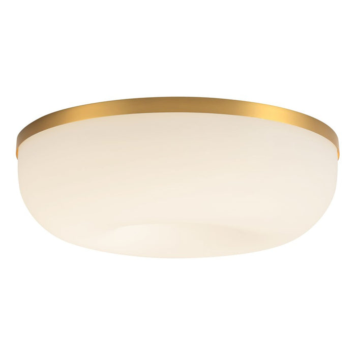 Kuzco Jada 12" Gold Dimmable LED Flush Mount, Brushed Gold/Opal Glass
