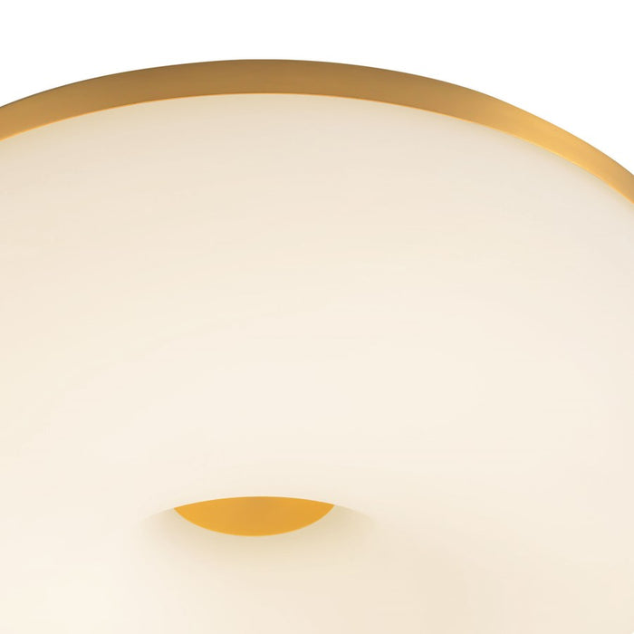 Kuzco Jada 12" Gold Dimmable LED Flush Mount, Brushed Gold/Opal Glass