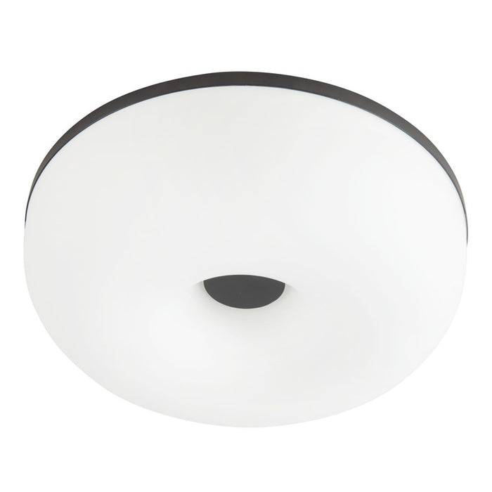 Kuzco Jada 12" Black Dimmable LED Flush Mount, Black/Opal Glass