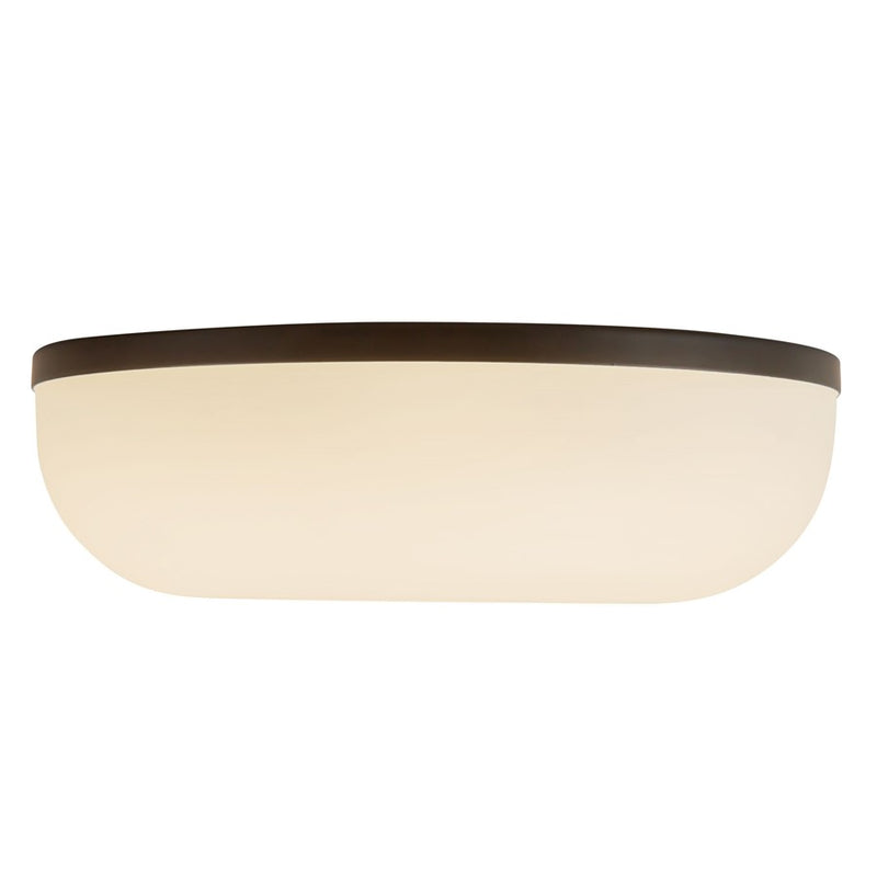 Kuzco Jada 12" Black Dimmable LED Flush Mount, Black/Opal Glass