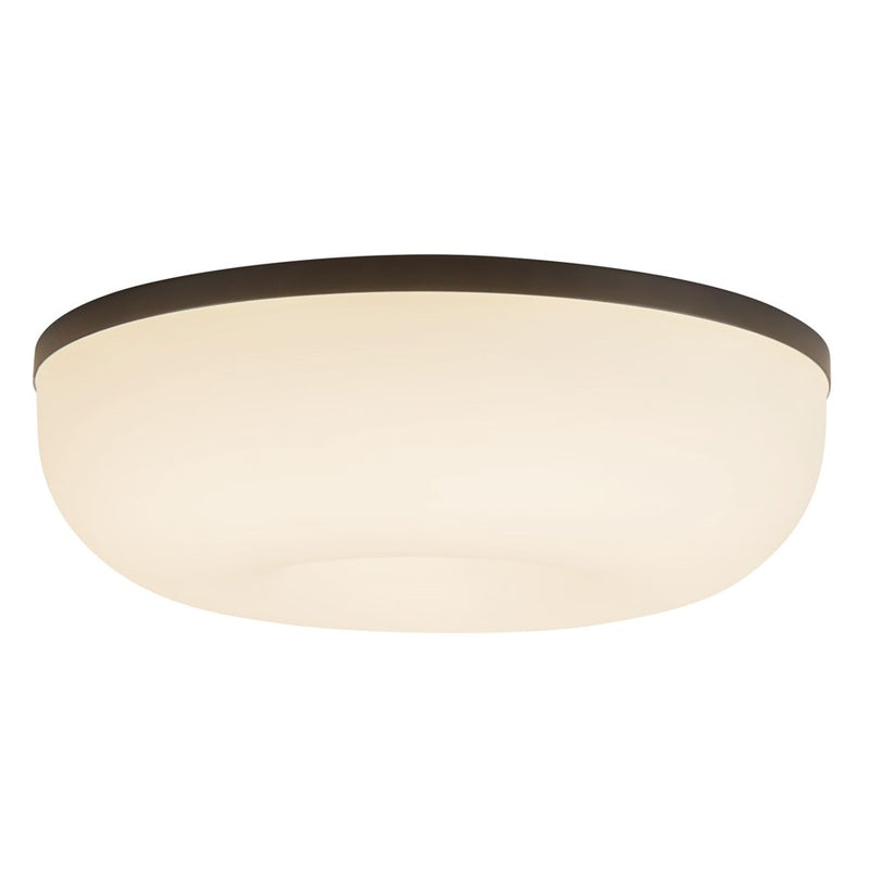 Kuzco Jada 12" Black Dimmable LED Flush Mount, Black/Opal Glass