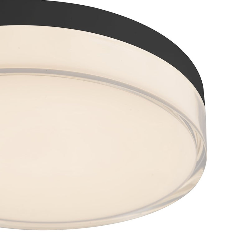 Kuzco Quara 7" Black Dimmable LED Flush Mount, Black