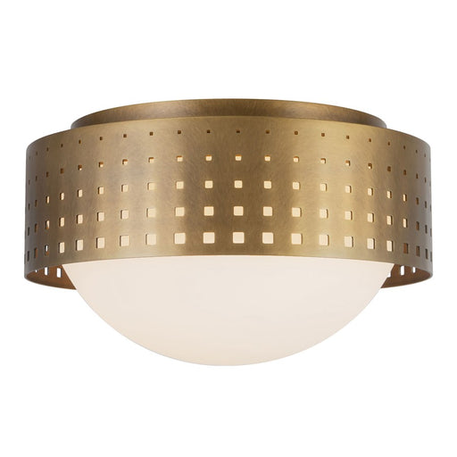 Kuzco Astoria 10" Brass Flush Mount, Vintage Brass