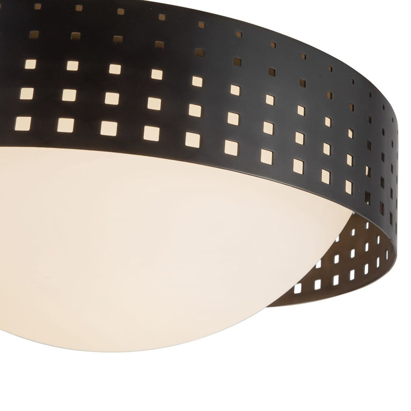 Kuzco Astoria 14" Black Flush Mount, Urban Bronze