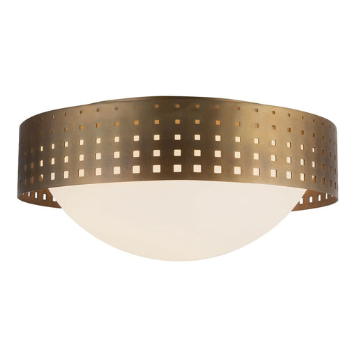 Kuzco Astoria 14" Brass Flush Mount, Vintage Brass