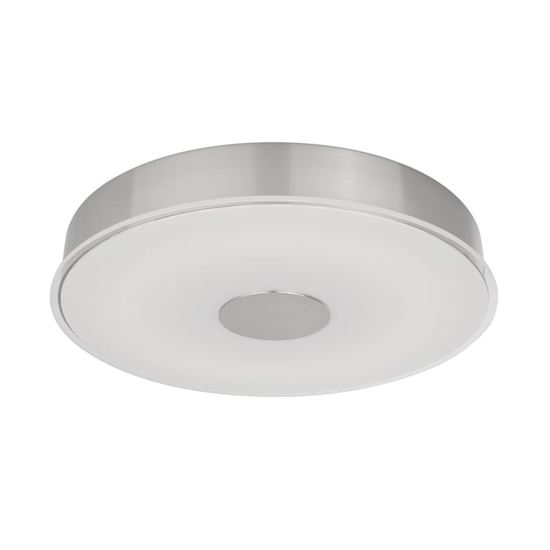 Kuzco Parker 16in 1-Light LED Flush Mount | Modern Brushed Nickel and Frosted Glass | Bedroom & Living Room Ceiling Light | Model FM7616-BN-5CCT