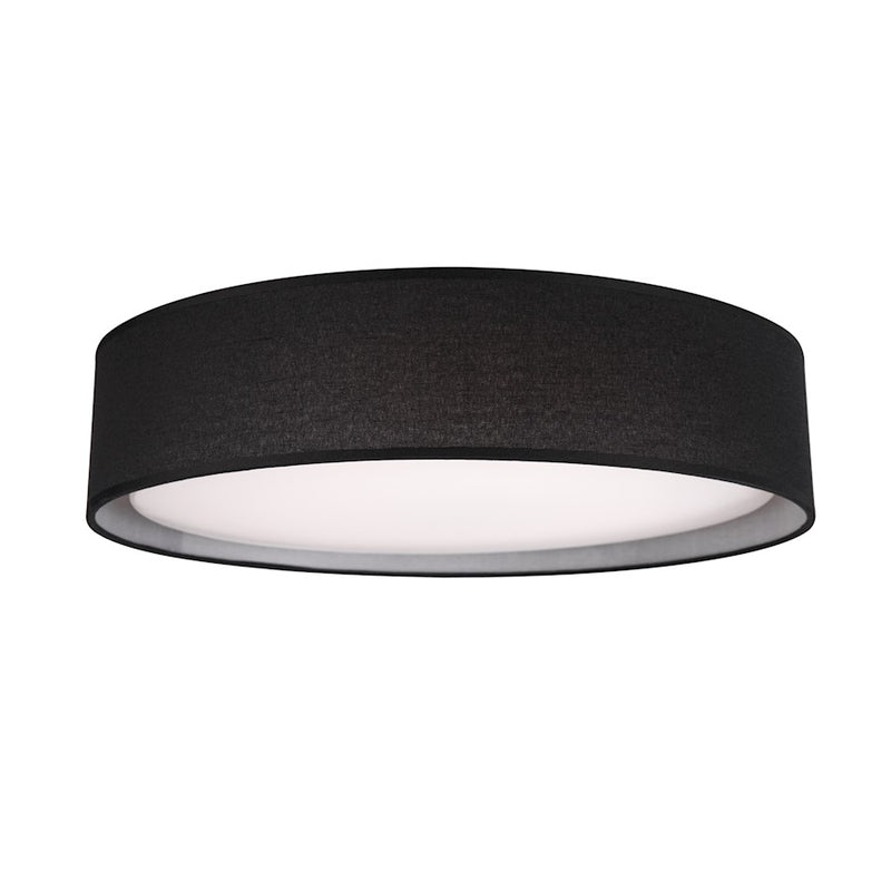 Kuzco Dalton 16in LED Flush Mount | Modern Black and White Acrylic Diffuser | Bedroom & Hallway Ceiling Light | 2125lm, 5CCT | Model FM7916-BK-5CCT