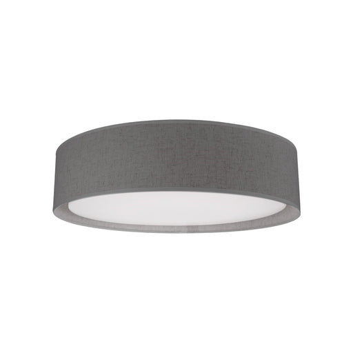 Kuzco Dalton 16in LED Flush Mount | Gray Fabric and White Acrylic Diffuser | Bedroom & Hallway Ceiling Light | 2125lm 5CCT | Model FM7916-GY-5CCT