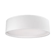 Kuzco Dalton 16in LED Flush Mount | White Textured Fabric and Acrylic Diffuser | Bedroom & Hallway Ceiling Light | 2125lm | Model FM7916-WH-5CCT