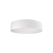 Kuzco Dalton 16in LED Flush Mount | White Textured Fabric and Acrylic Diffuser | Bedroom & Hallway Ceiling Light | 2125lm | Model FM7916-WH-5CCT