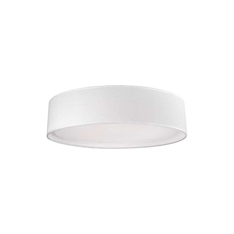 Kuzco Dalton 16in LED Flush Mount | White Textured Fabric and Acrylic Diffuser | Bedroom & Hallway Ceiling Light | 2125lm | Model FM7916-WH-5CCT