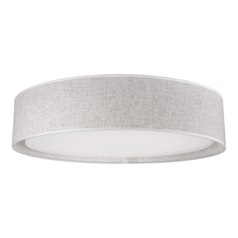 Kuzco Dalton 20in 1-Light LED Flush Mount | Modern Beige Fabric and White Acrylic Diffuser | Living Room & Bedroom | Model FM7920-BE-5CCT