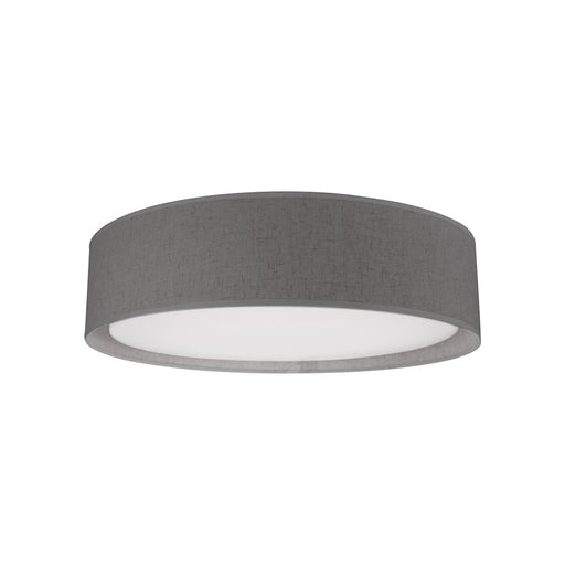 Kuzco Dalton 20in LED Flush Mount | Modern Gray Fabric and White Acrylic Diffuser | Bedroom & Living Room | 20 x 5.25 in | Model FM7920-GY