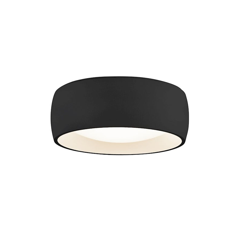 Kuzco Savile 4.75in LED Flush Mount | Black Aluminum and Frosted Acrylic | Hallway & Kitchen Ceiling Light | Model FM82104-BK