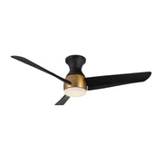 Haus Appeal Elara 54in LED Hugger Ceiling Fan | Brushed Gold and Matte Black Steel | Living Room & Bedroom | 54 x 54 x 14.13 in | Model HF91954-BG-MB