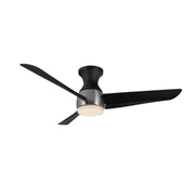 Haus Appeal Elara 54in LED Hugger Ceiling Fan | Brushed Nickel and Matte Black Steel | Living Room & Bedroom | Model HF91954-BN-MB