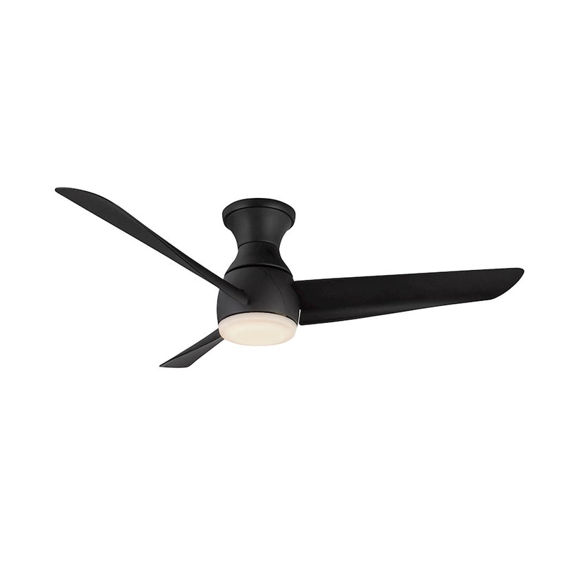 Haus Appeal Elara 54in 3-Blade LED Hugger Ceiling Fan | Matte Black Steel and Frosted Polymeric Lens | Living Room & Bedroom | Model HF91954-MB
