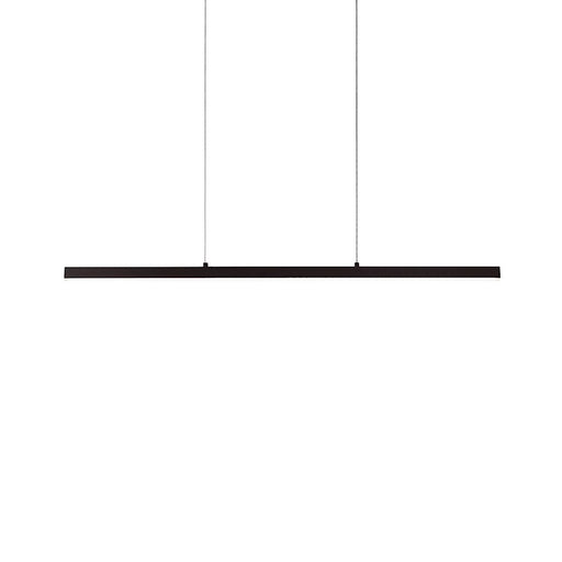 Kuzco Vega 45in 1-Light Linear Pendant | Modern Black Aluminum and White Acrylic Diffuser | Kitchen Island & Dining Room | 2400lm | Model LP10345-BK