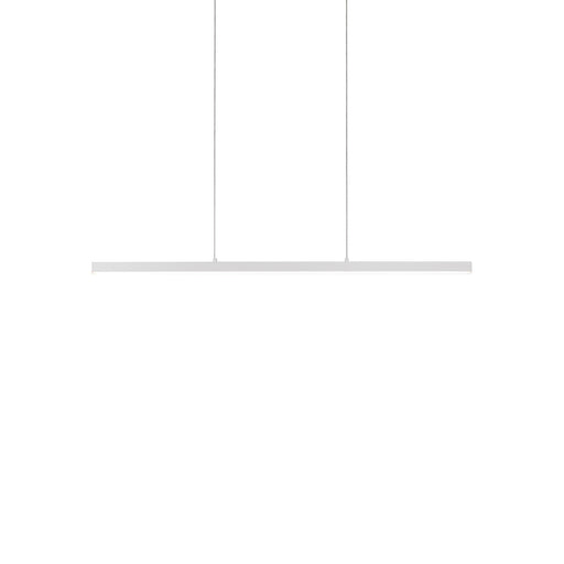 Kuzco Vega 45in 1-Light LED Linear Pendant | Modern White and White Acrylic Diffuser | Kitchen Island & Dining Room | Model LP10345-WH