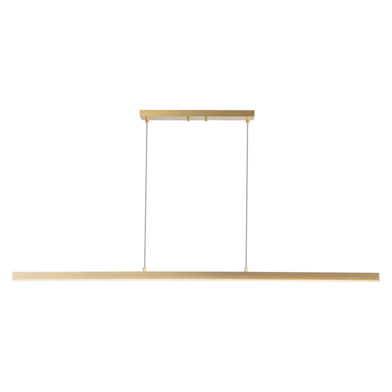 Kuzco Vega 56in LED Linear Pendant | Modern Brushed Gold Aluminum and White Acrylic | Kitchen Island & Dining Room | Model LP10356-BG