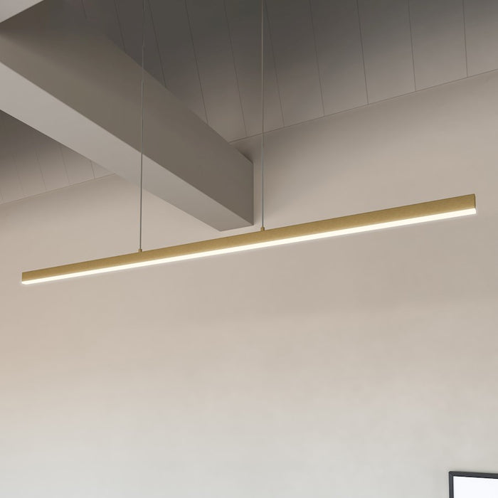 Kuzco Vega 56" Linear Pendant, Brushed Gold