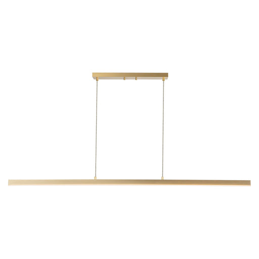 Kuzco Vega 56in LED Linear Pendant | Modern Brushed Gold Aluminum and White Acrylic | Kitchen Island & Dining Room | Model LP10356-BG