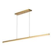 Kuzco Vega 56in LED Linear Pendant | Modern Brushed Gold Aluminum and White Acrylic | Kitchen Island & Dining Room | Model LP10356-BG
