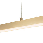 Kuzco Vega 56in LED Linear Pendant | Modern Brushed Gold Aluminum and White Acrylic | Kitchen Island & Dining Room | Model LP10356-BG