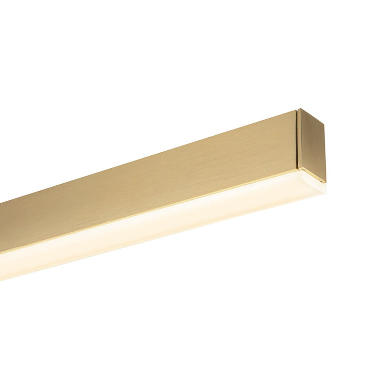Kuzco Vega 56in LED Linear Pendant | Modern Brushed Gold Aluminum and White Acrylic | Kitchen Island & Dining Room | Model LP10356-BG