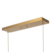 Kuzco Vega 56in LED Linear Pendant | Modern Brushed Gold Aluminum and White Acrylic | Kitchen Island & Dining Room | Model LP10356-BG