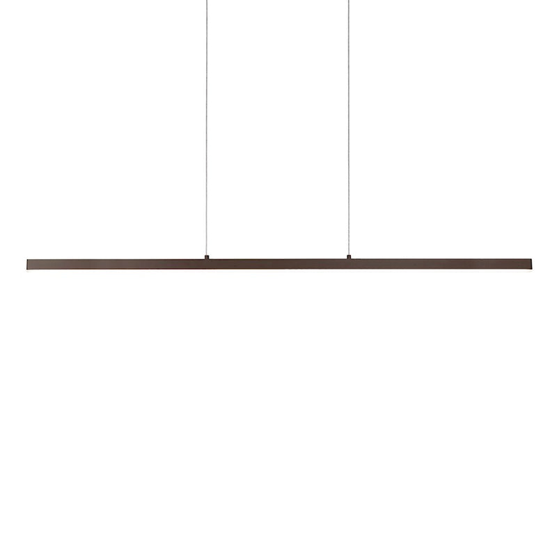 Kuzco Vega 56in 1-Light Linear Pendant | Modern Black Aluminum and White Acrylic Diffuser | Kitchen Island & Dining Room | 2990lm | Model LP10356-BK