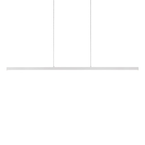 Kuzco Vega 56in LED Linear Pendant | Slim White and White Acrylic Diffuser | Kitchen Island & Dining Room | 56 x 0.75 x 1.5 in | Model LP10356-WH
