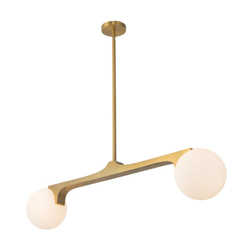 Kuzco Briar 47" Gold Linear Pendant, Brushed Gold