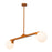 Kuzco Briar 47" Brown Linear Pendant, Teak