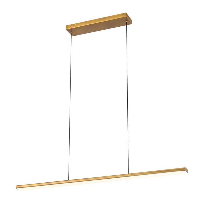 Kuzco Drift 45" Brass Dimmable LED Linear Pendant, Vintage Brass