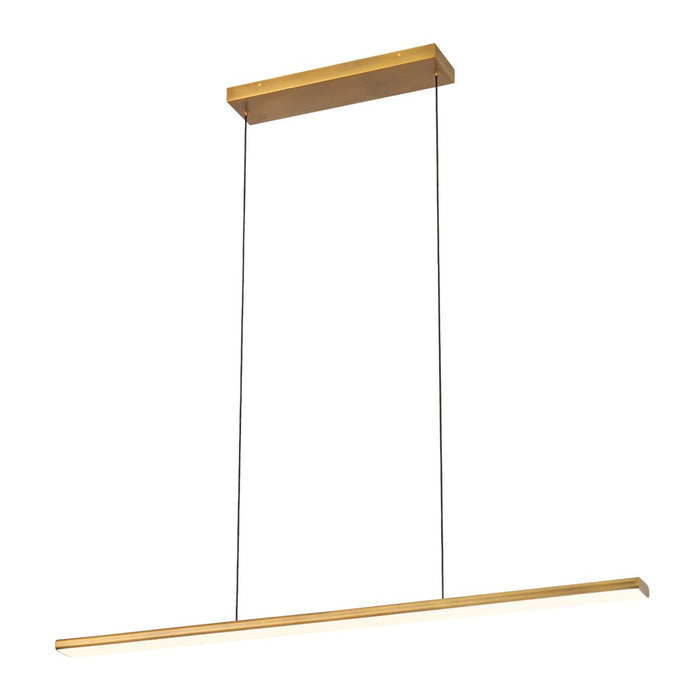 Kuzco Drift 45" Brass Dimmable LED Linear Pendant, Vintage Brass