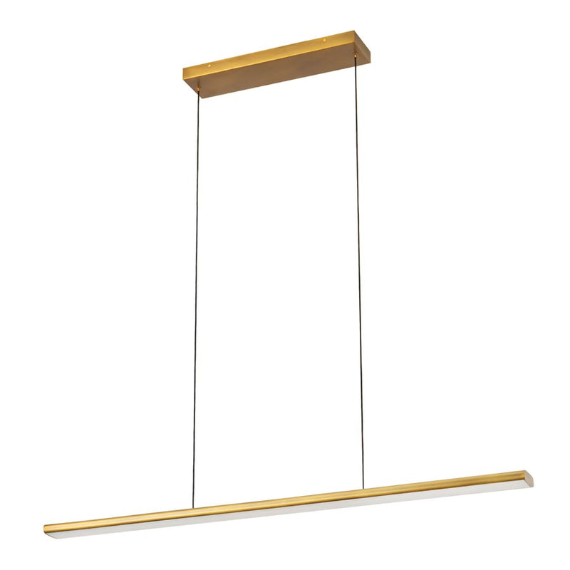 Kuzco Drift 45" Brass Dimmable LED Linear Pendant, Vintage Brass