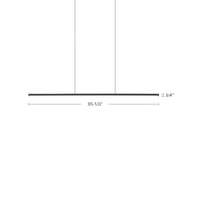 Kuzco Chute 35in LED Linear Pendant | White and White Acrylic Diffuser | Kitchen Island & Dining Room | 35.5 x 0.75 x 0.75 in | Model LP14935-WH