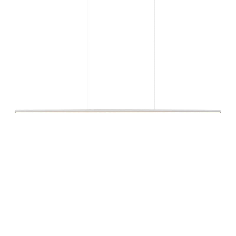 Kuzco Chute 47in LED Linear Pendant | Modern White Aluminum and White Acrylic Diffuser | Kitchen Island & Dining Room | Model LP14947-WH