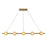 Kuzco Elixir 48" LED Linear Pendant, Brushed Gold/Steel Shade