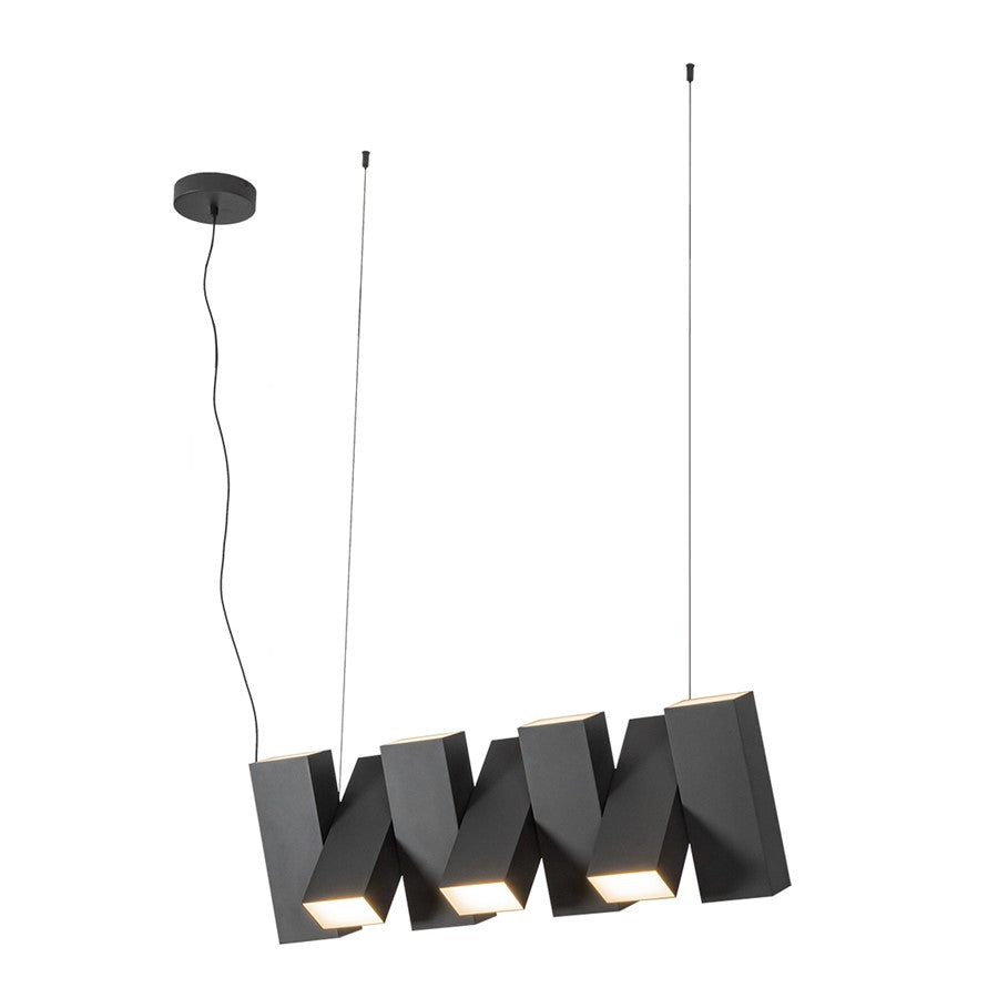Kuzco Domino 35" LED Linear Pendant, Black - LP17435-BK-UNV