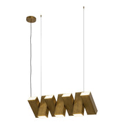 Kuzco Domino 35" LED Linear Pendant, Vintage Brass - LP17435-VB-UNV